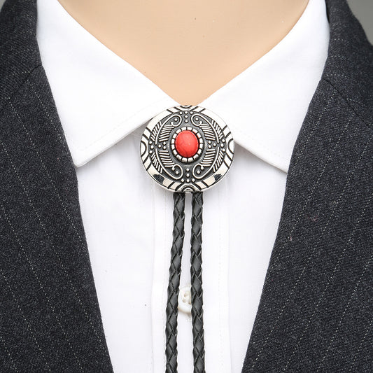 Handmade Turquoise Zinc Alloy Tie Bow Tie Sweater Chain