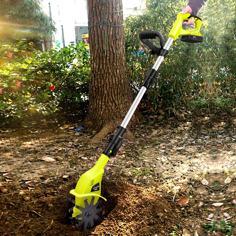 Handheld Lithium Mini-Tiller Soil Ripper Agricultural Small Household Electric Hoe Rotary Tiller
