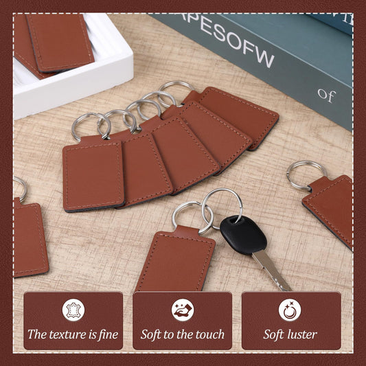 Printing Of PU Leather Keychain Pendant
