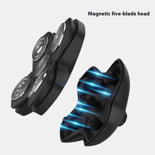 Optical Head Artifact Magnetic Suction Floating Five-blade Shaving Head Hair Clipper Accessories