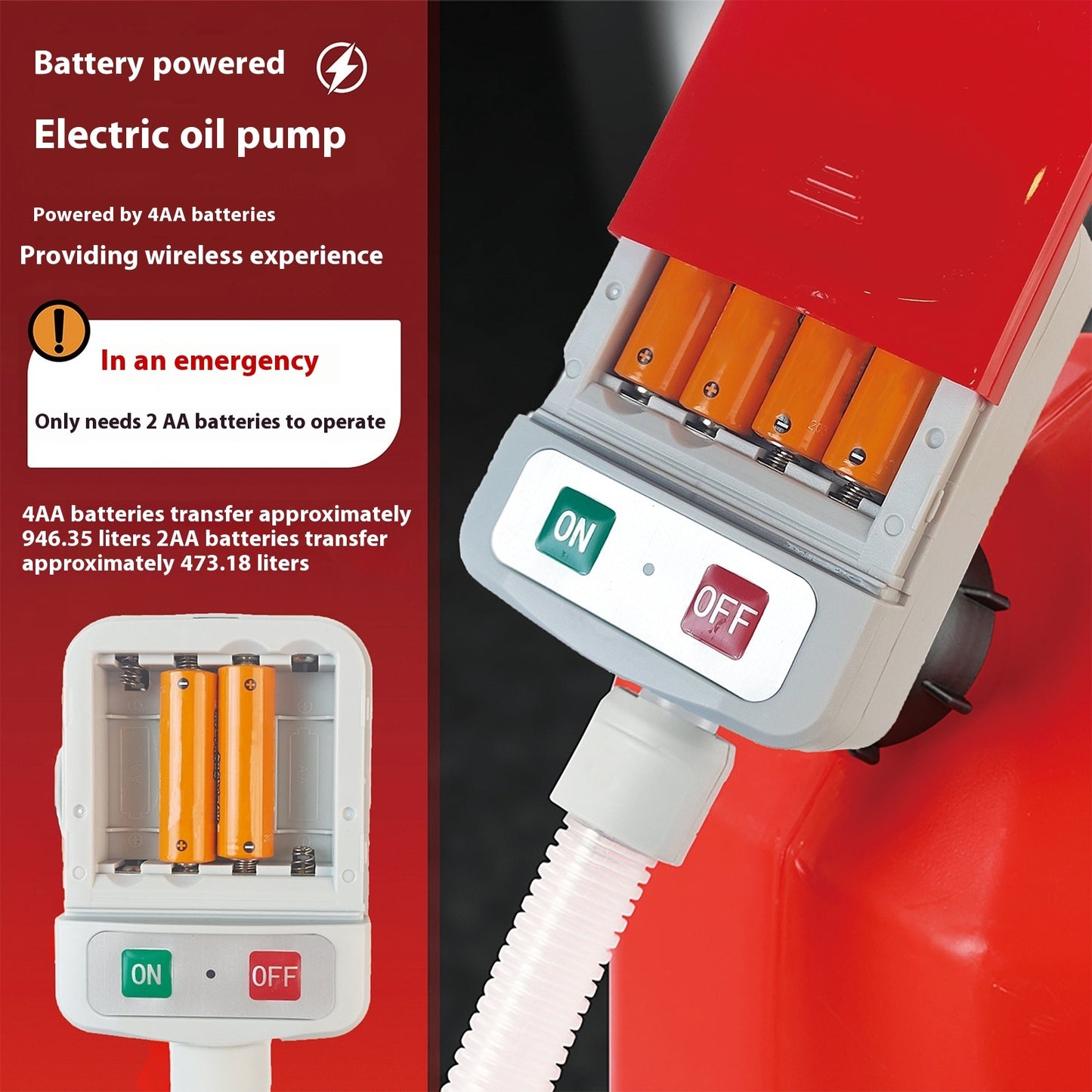 Portable Oil Extractor Dry Battery Gasoline Urea Electric Water Plug Oil