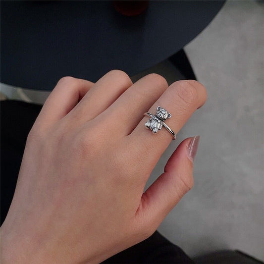 Women's Fashion Cute Bear Ring Vintage